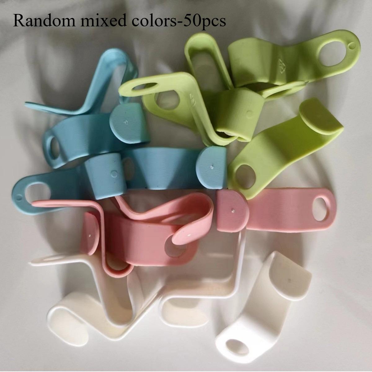 

50 шт. Пластиковые крючки-соединители для вешалок, штабелируемые, экономящие место для хранения, многофункциональная вешалка для одежды, органайзер для домашнего хранения 50pcs