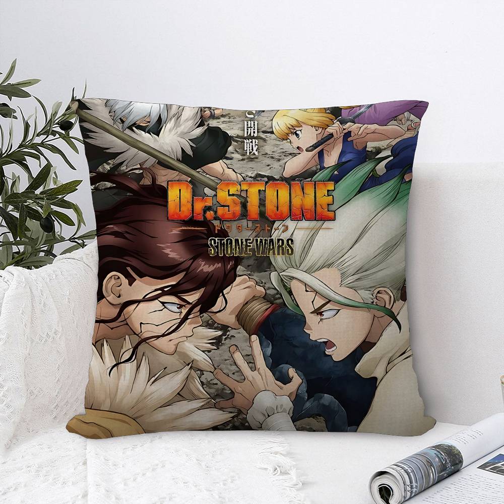 Anime Dr S-STONE-E Cushion Cover Inches Farmhouse Decor Home Throw Pillow Covers For Couch Decorations
