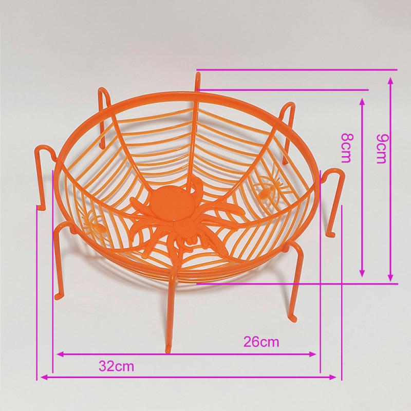 Holiday Fruit Platter Festive Decoration Versatile Spider-web Candy Dish Seasonal Candy Dish Halloween Fruit Basket Durable