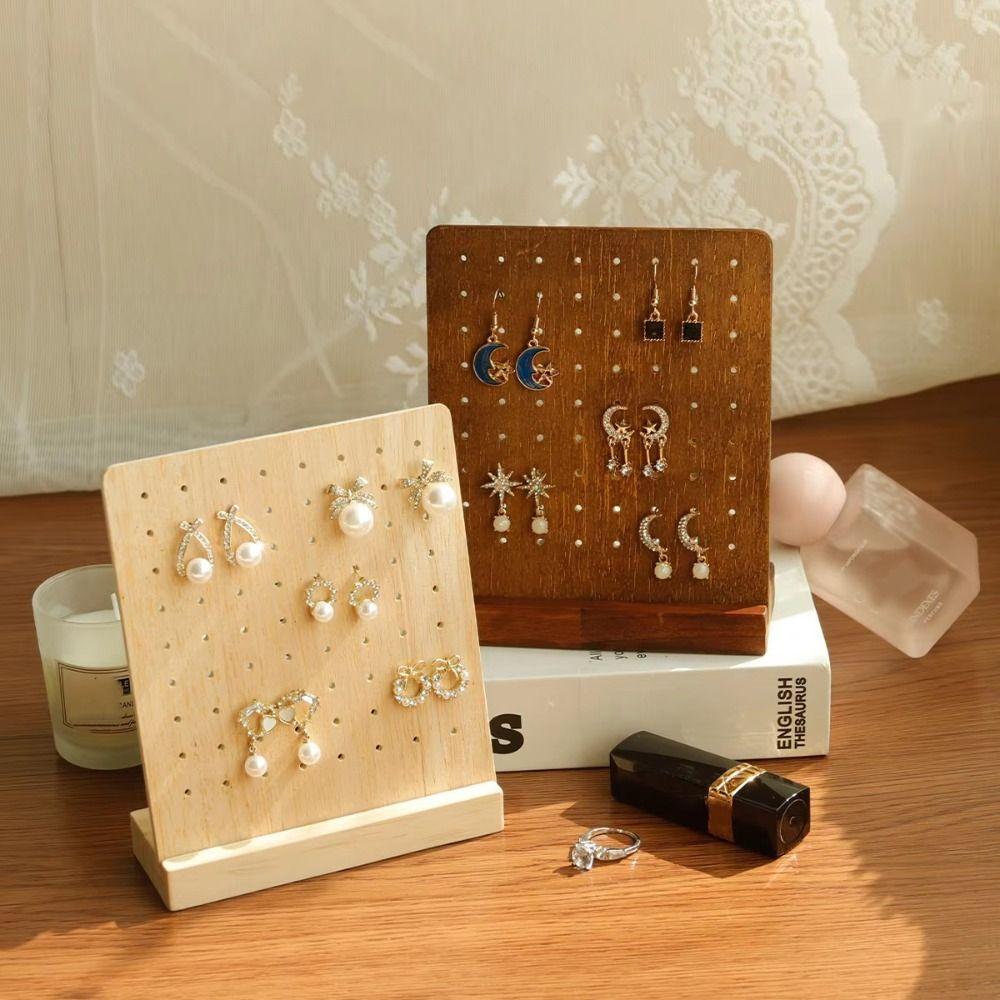 Wooden Wood Earring Stands Earring Organizer Earrings Display Stand  Jewelry Storage Rack
