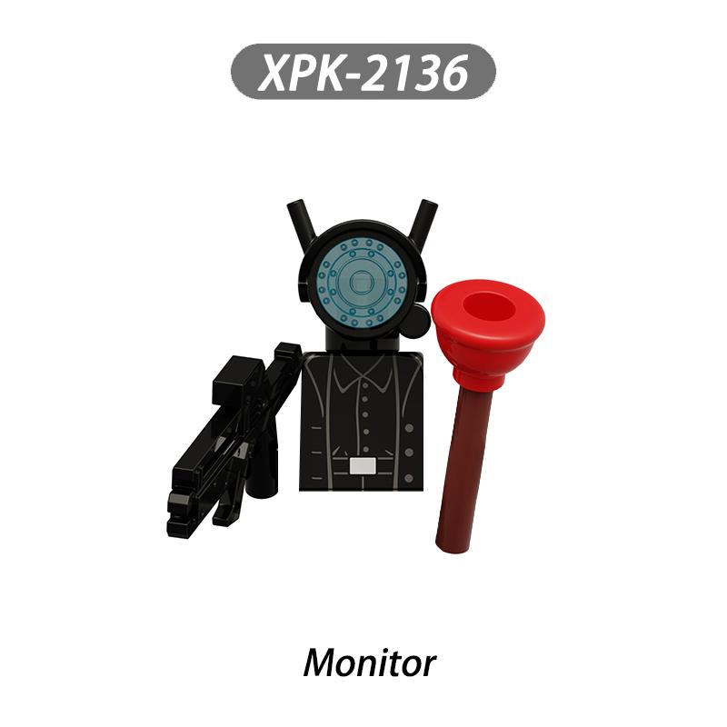 MOC Skibidi Toilet Man Vs Monitor Building Blocks The Audio and Camera Man Toys For Children Christmas Birthday Gift
