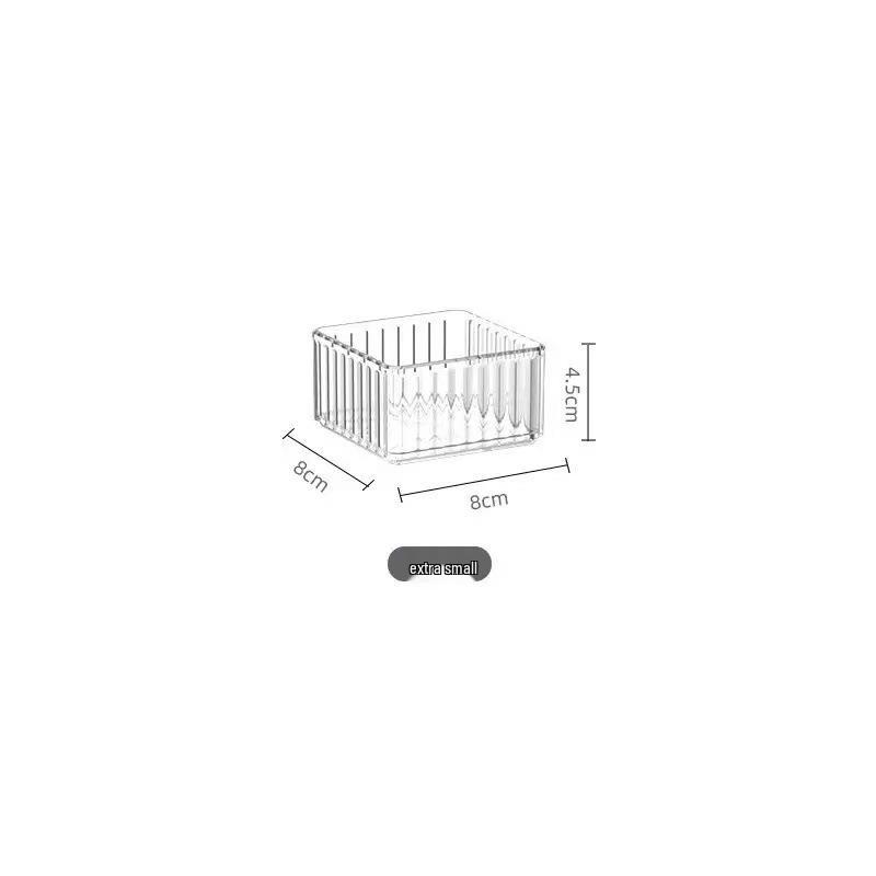 

Clear Desktop Storage Box: Memo, Snack, Nail & Stationery Organizer with Drawers