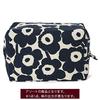 Marimekko Mini Unikko Vilja Pouch, Cotton/Dark Blue, 70530-851 [Parallel Import]