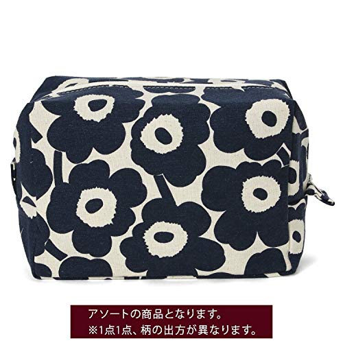 Marimekko Mini Unikko Vilja Pouch, Cotton/Dark Blue, 70530-851 [Parallel Import]