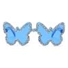 Man Woman  Rhinestone Butterfly Shape One-Piece Sunglasses, Party Prom Runway Fashion Accessory Eyewear