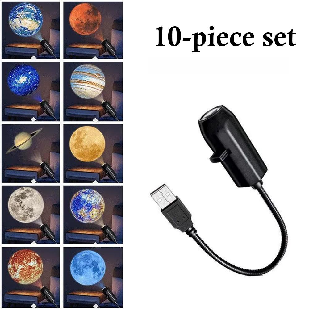 USB Plug-in Projection Lamp Planet Christmas Halloween Theme Replacement Light For Bedroom Ceiling Decor