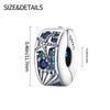 Compatible With Bangle Bracelet High Quality Fine Jewelry Inlaid Zircon Charm Bead Components Copper Metal Starfish and Sea Shell Clip Bead
