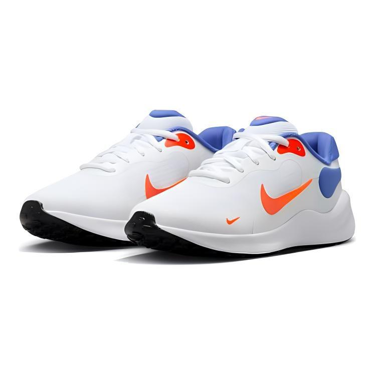 Nike REVOLUTION 7 Soft And Comfortable Slip Resistant Abrasion Resistant Low top Kids' Running Shoes White Kids' FB7689-102
