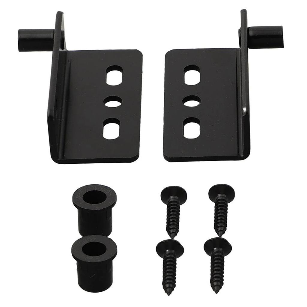 2pcs Pivot Hinges Black Concealed Shaft Door Hinge With Bushing HeavyDuty For Wood Door Cabinet Furniture Cabinet Wardrobe