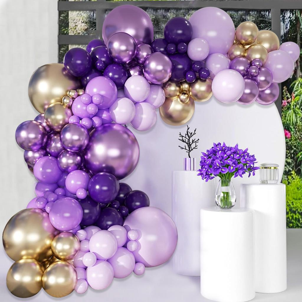 Paarse Ballonslinger Boog Kits Verjaardagsfeest Decoratie Kinderen Bruiloft Verjaardagsfeest Benodigdheden Babyshower Confetti Latex Ballon