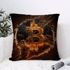 Classic Bitcoin Cushion Cover Eco Linen Pillow Case  DoubleSided Print Breathable  Durable Hidden Zipper Home Decor Gift