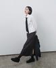 Ohesio Stripe Slit Long Skirt, Brown