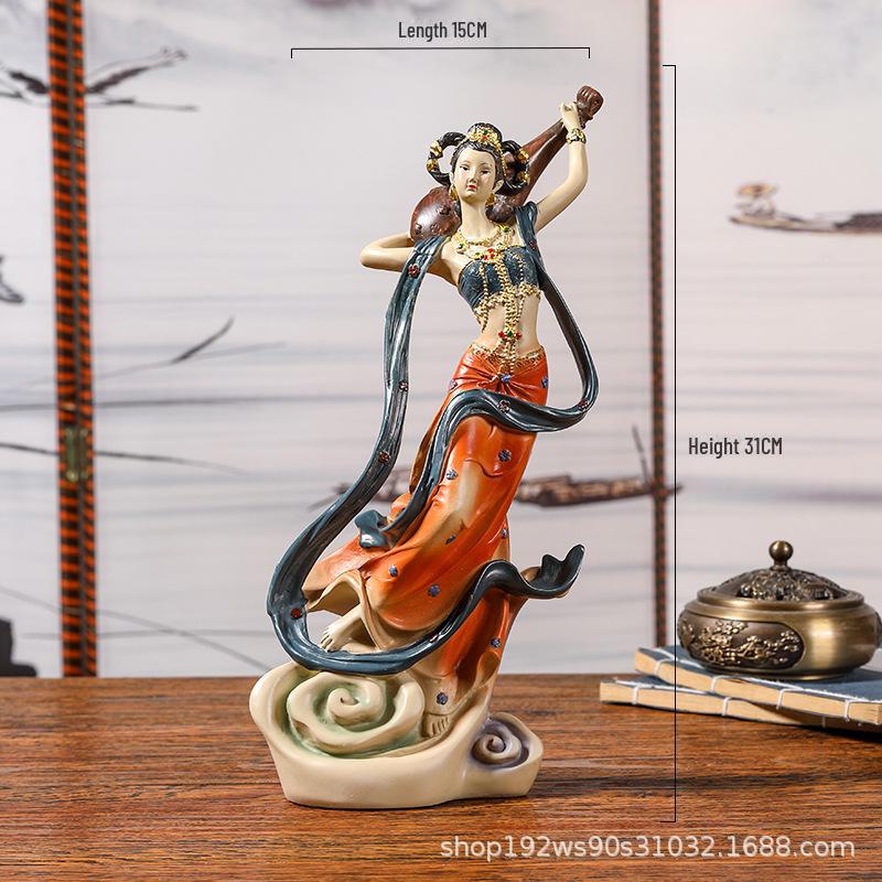 Elegant Retro Chinese Art Decor: Ladies' Ancient Figures for Living Room and Porch