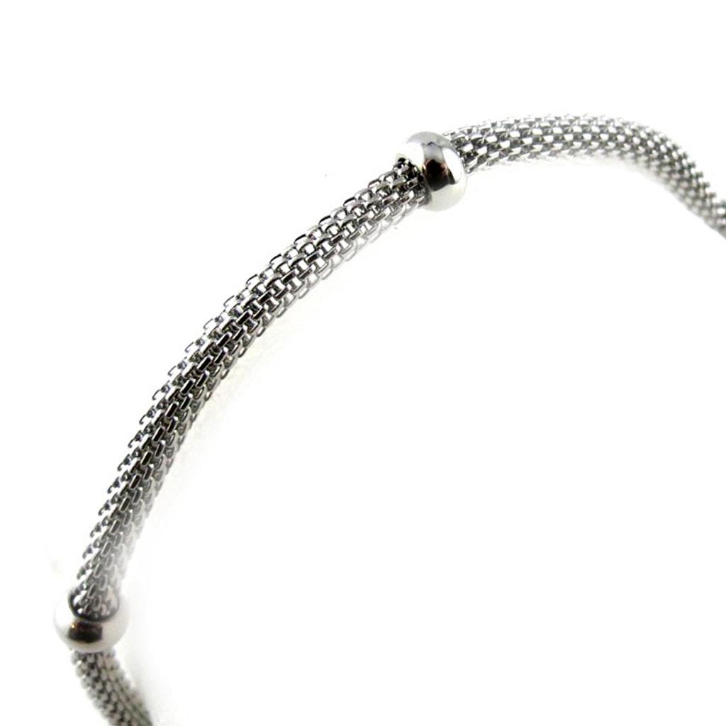 Les Trésors De Lily [K9368] - Silver 'Choreography' Steel Bracelet 19 Cm 3 Mm