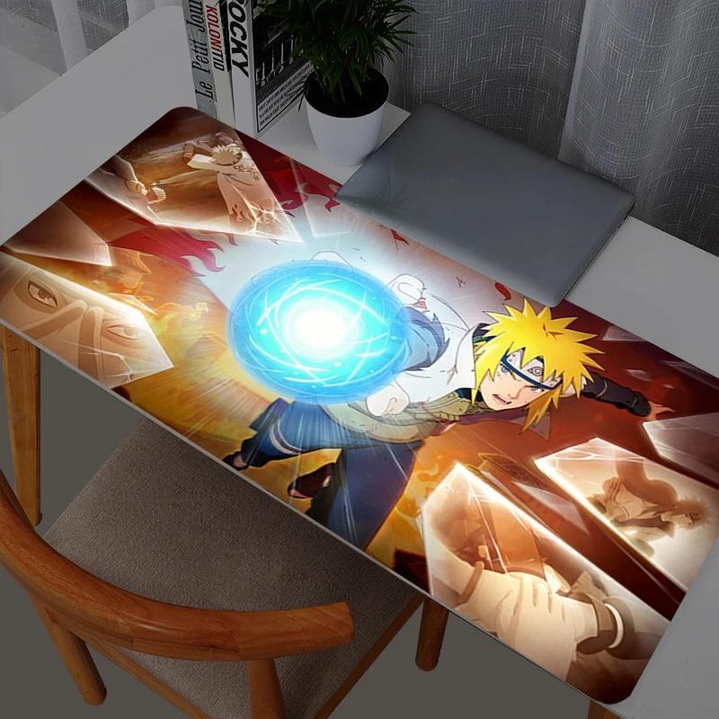 Extra Large Gaming Mouse Pad Computer Naruto Minato Namikaze Gamer Laptop Keyboard Carpet Mouse Mat Non-Slip Rubber Table Rug