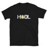 Dogecoin Hold Doge Distressed Dark T- Shirt Crypto Trader Gift Tee