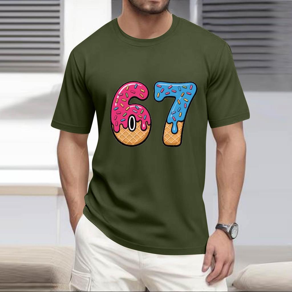 Men'S Fashionable T-Shirt, Street Casual Short Sleeved Clothing
