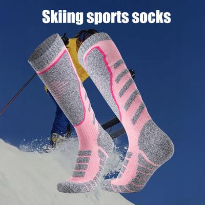 Thermische Skisocken Damen Winter Verdickte Warme Socken Atmungsaktive Baumwolle Dehnbar Sportsocken