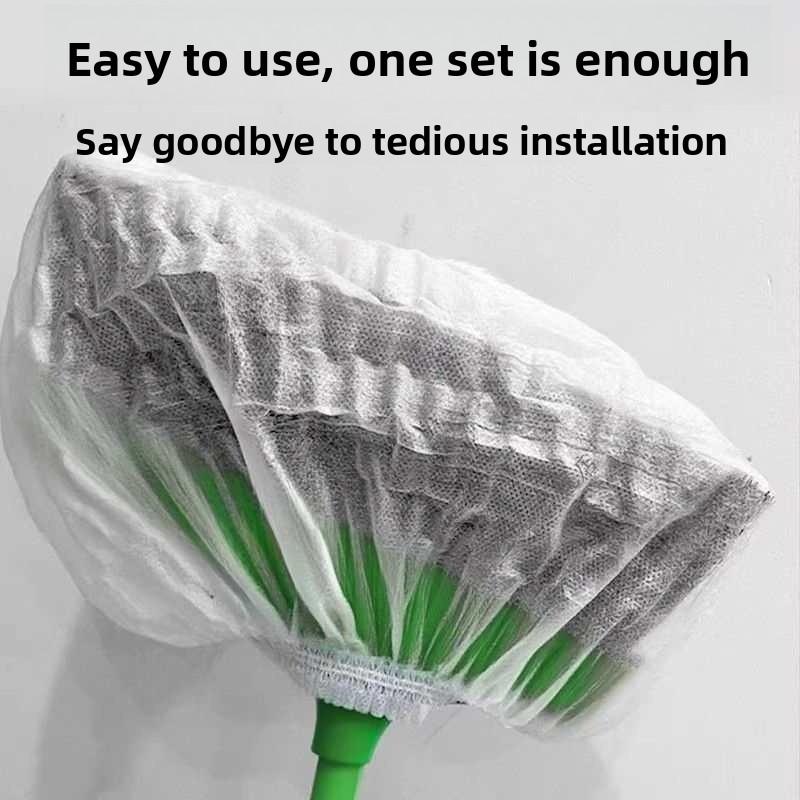 Lazy Person's Disposable Broom Cover, Non-woven Fabric, Household Broom Cover, Fabric Head Cover, Hair and Debris Can Be Cleaned with Just One Stick