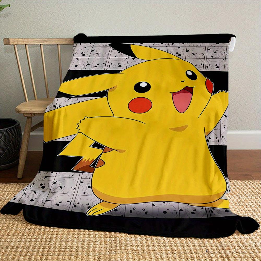 1ks Flanelová deka s motivem Pikachu, měkká, teplá, lehká přikrývka pro všechna roční období, na kempování, cestování, postel, dárek k Vánocům