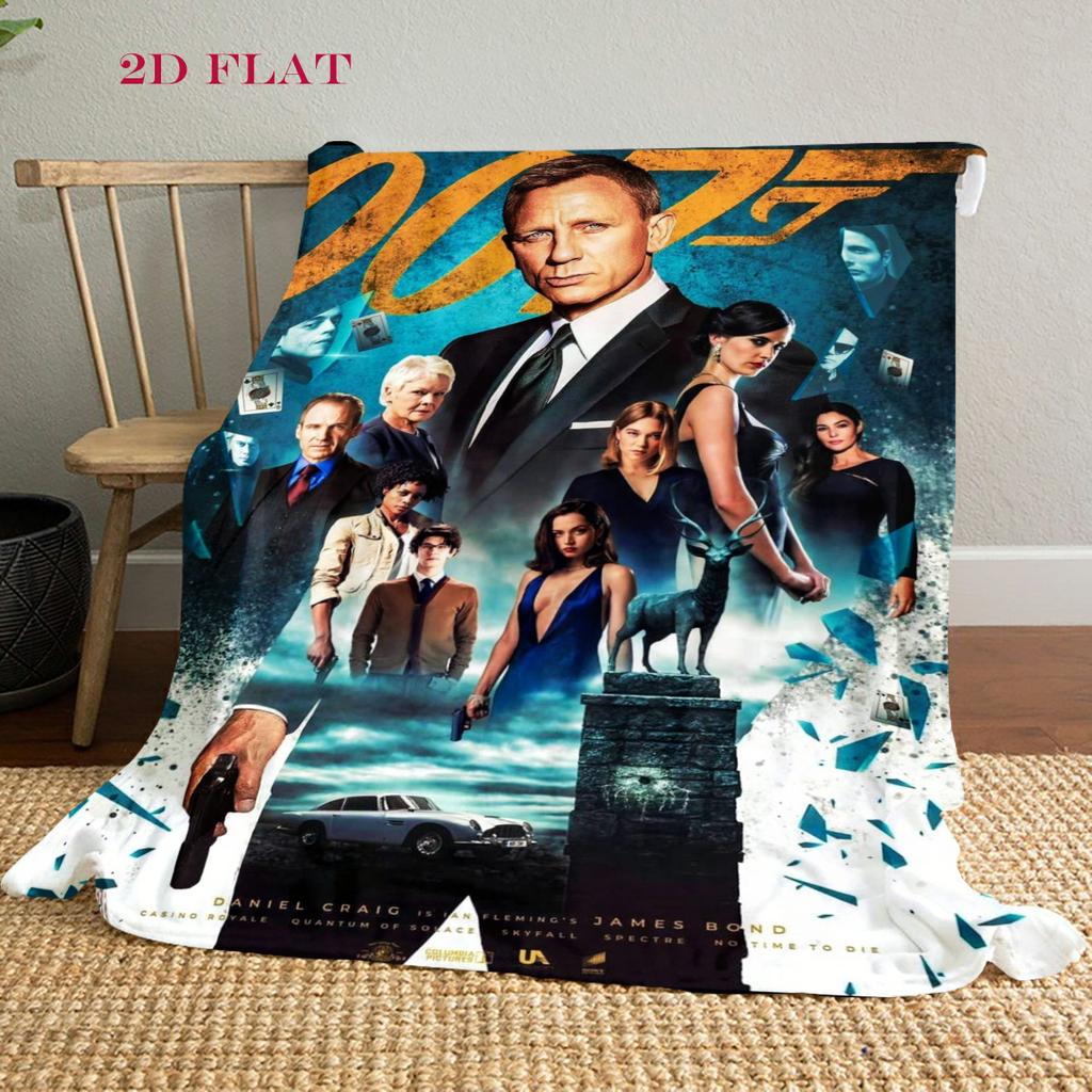 007: Spectre - Espionage Intrigue blanket sofa blanket Camping trip bedroom Outdoor plush blanket Digital printing