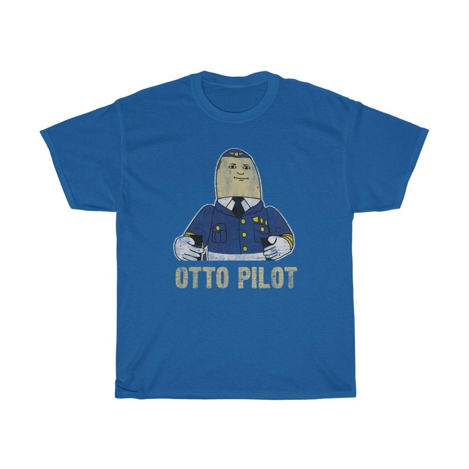 Otto Pilot Funny Flying Airplane T-Shirt S