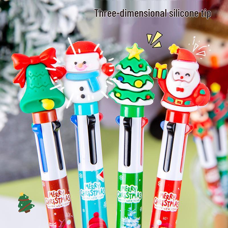 Cartoon Christmas Multi-Color Ballpoint Pen - Student Gift & Journal Pen