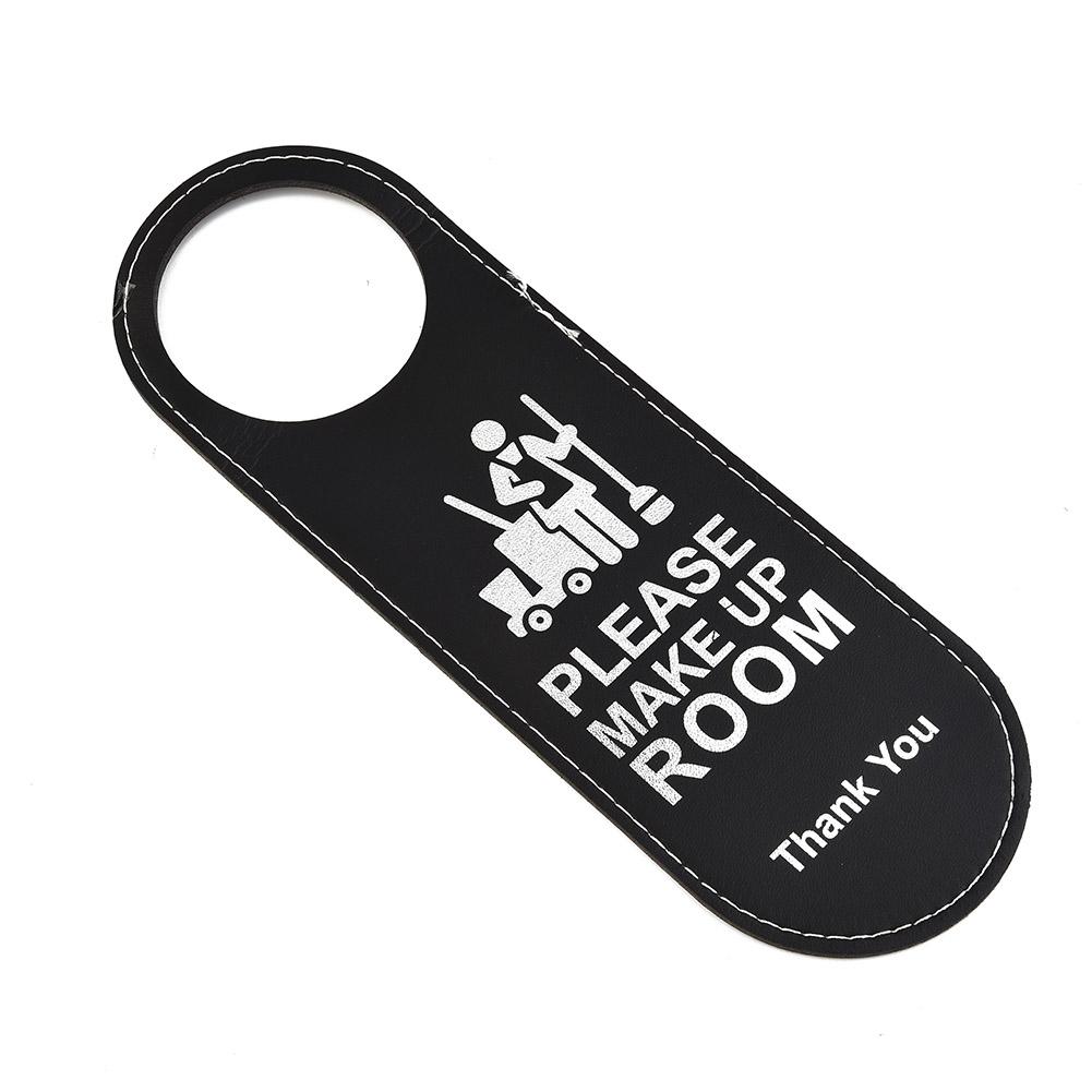 Door Sign Black Hang On Door Or Wall Leather Many Occasions