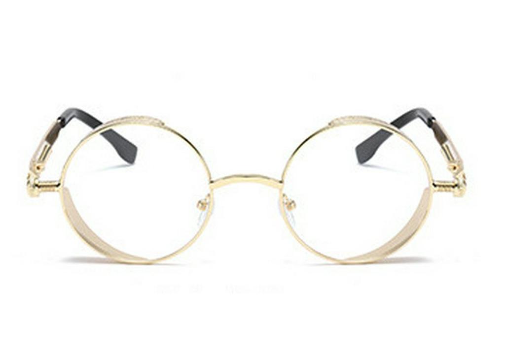 Versatile European-American Steampunk Metal Sunglasses with Spring Legs - Model 58028