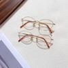 Gold Silk Oval Glasses Retro Plain Glasses Frame High Intellectual Purity Flat Mirror Myopia Square Circle Face Mirror