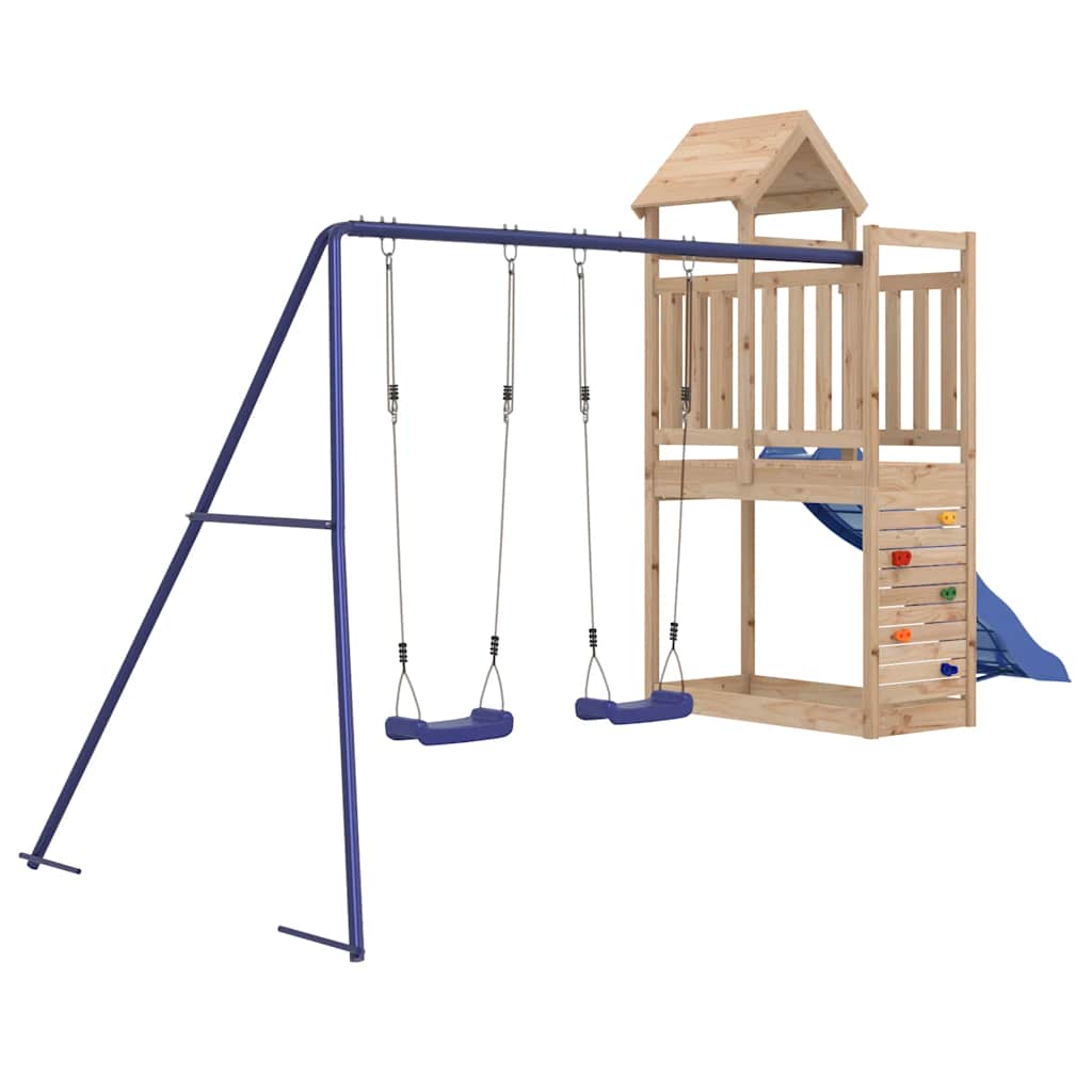 vidaXL Set da Gioco da Esterno in Legno Massello di Pino - Immagine 2
