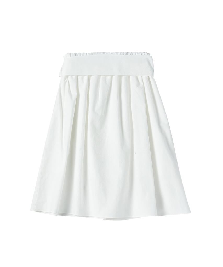 Comoni Nose W Strap Midi Skirt [Ivory]