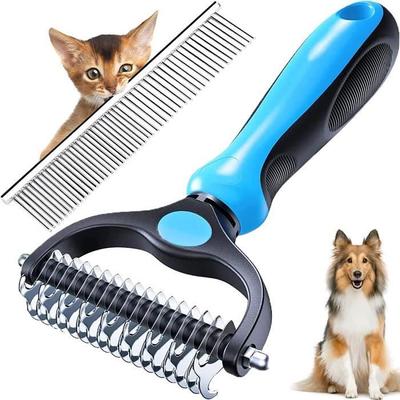 Grooming Brush - Dog Brush - 17+9 Teeth - Detangling - Long Hair - Designed for Pets
