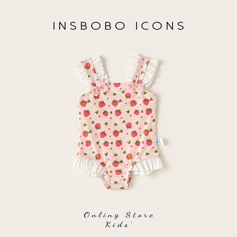 Insbobo Baby Girl Swimsuit, Baby Swimwear, Summer Thin Style, Girls  Swimwear, Children s Early Summer Outfit, Thin and Beautiful Pink 110