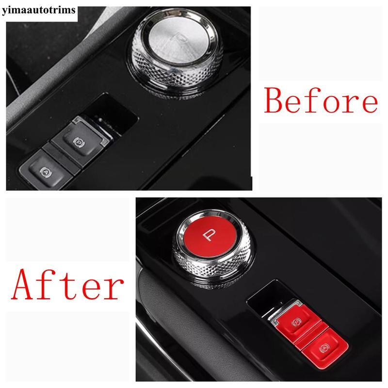Auto P Button Hand Brake Gear Key Shift Knob Sequ Decor Cover Trim Red Interior Accessories For Haval Dargo / H6  - 2024
