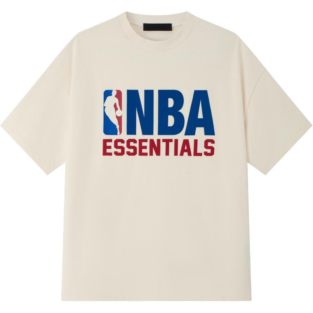 Fear of God Essentials NBA Anni '90 T-shirt Bianco Crema Unisex Top 125NB252004F