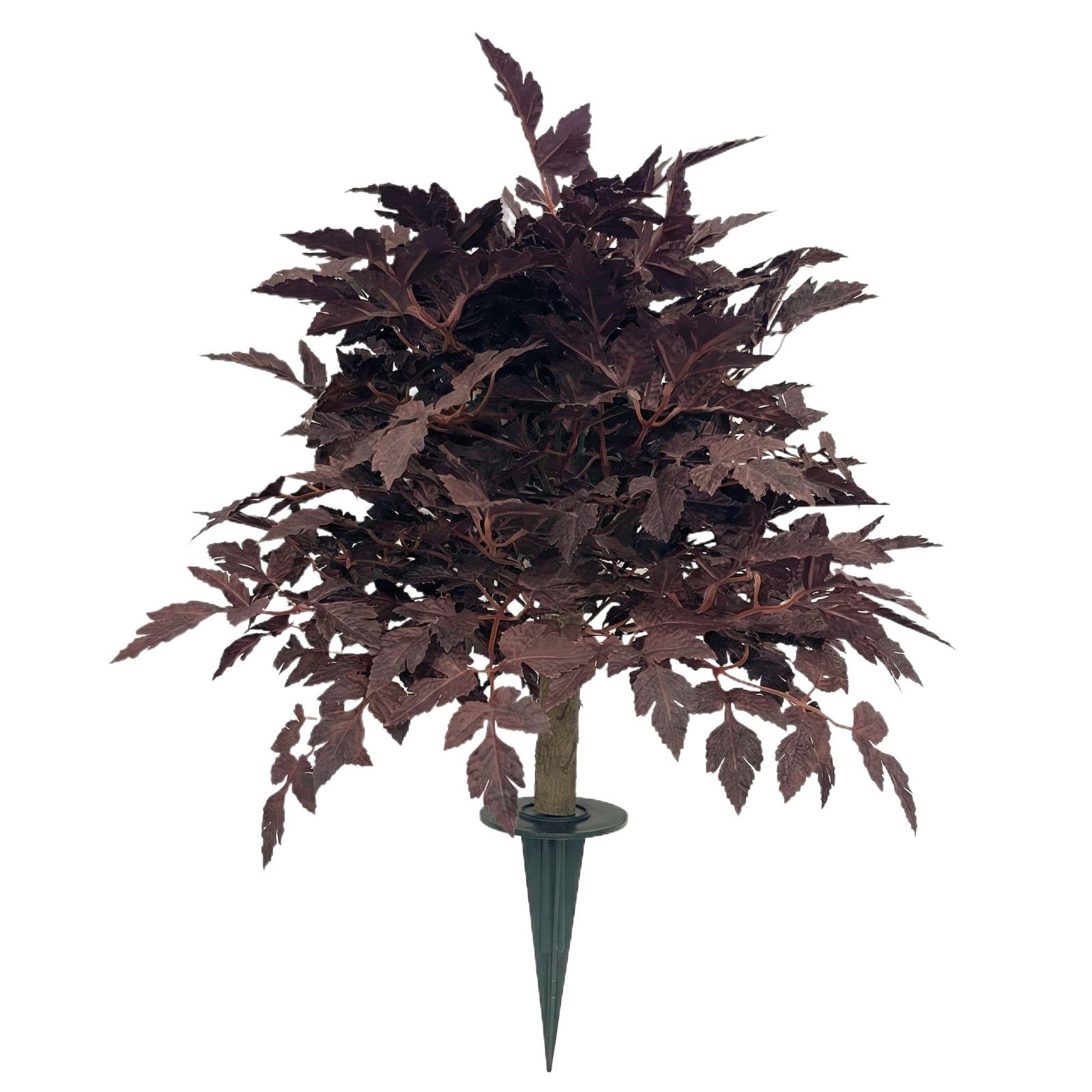 Искусственные шелковые растения для Хэллоуина, Искусственные растения клопогон, Зеленое растение, Декорация с колышком для земли One Size