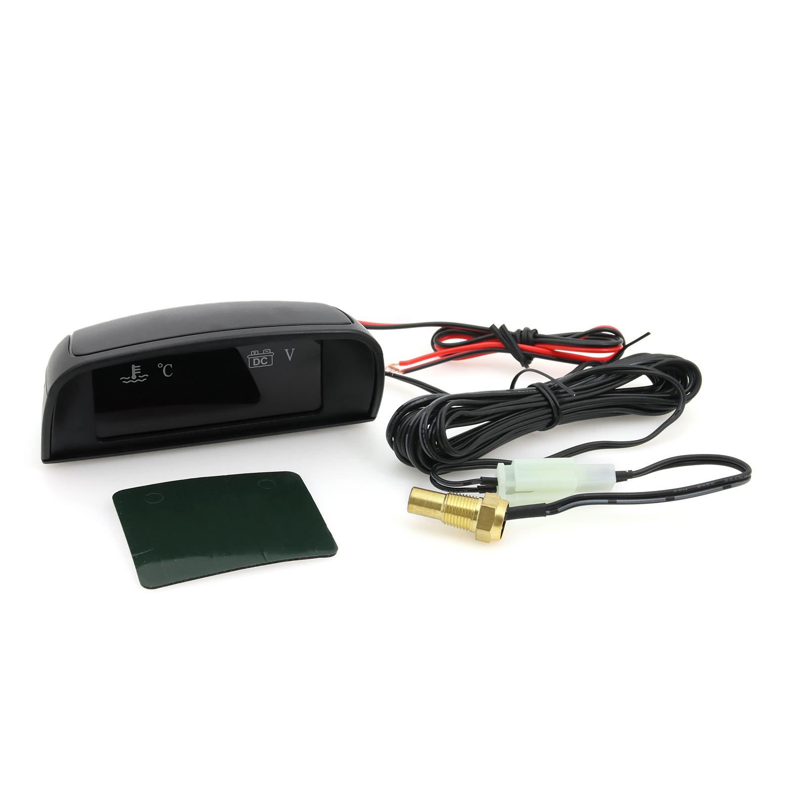 

LCD Digital Car Truck 2 In 1 Water Temp + Voltmeter Gauge +10MM coolant temperature sensor For 12V/24V Vehicle Car Gauges Meter