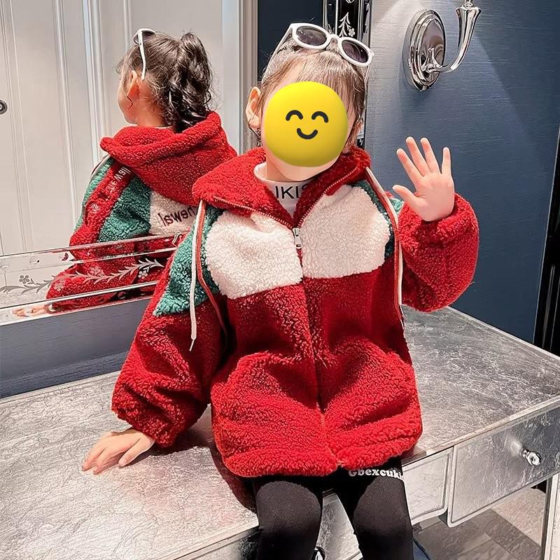 2024 Girls' Spring Lambswool Coat: Thick, Warm, and Stylish Winter Wear