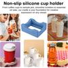 Silicone Cup Holder Tray with Built-in Slot for Crafts Small Flexible Stand for Vinyl Decals Mug Decorating Accessory
