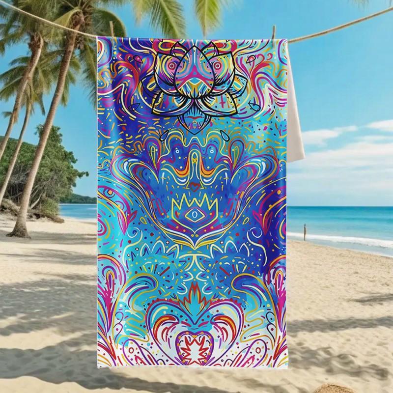 Ultra Absorbent Microfiber Beach Towel With Sea Turtle Print Quick Dry Large Size 70x140cm Pool Vacation Travel