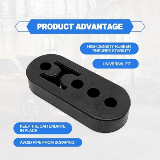 2PCS Exhaust Hanger Rubber Muffler Hanger Universal 4 Holes, Hole Diameter 12