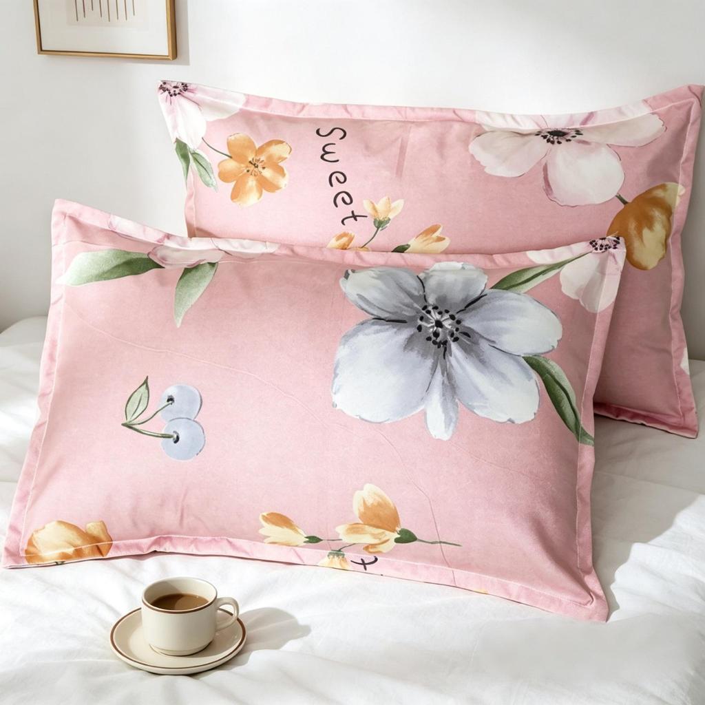 Thickened Large Single Pillowcases for Adults - Simple Summer Cover, Ideal for Dormitory Use (One Pair)