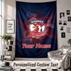 Wandbehang mit individuellem Namen & Text, Dekorative Tapisserie der Sydney Roosters für das Schlafzimmer