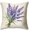 Eenvoudig Paars Bloempot Patroon Woondecoratie Kussensloop Slaapkamer Woonkamer Bank Decoratie Polyester Kussenhoes Met Rits