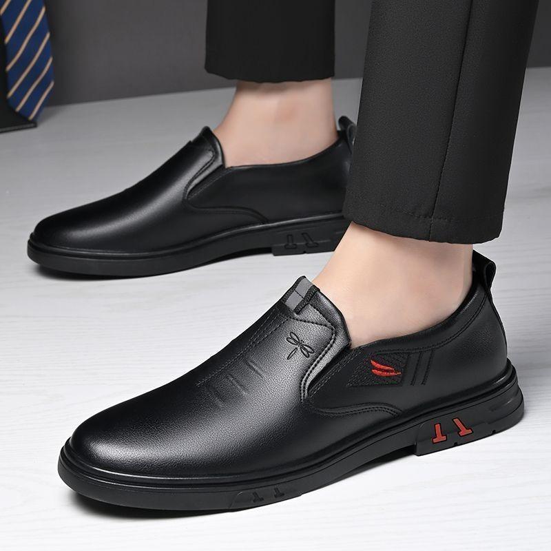 Suit Men's Leather Shoes Platform Authentic Cowhide Shoes Men's Shoes