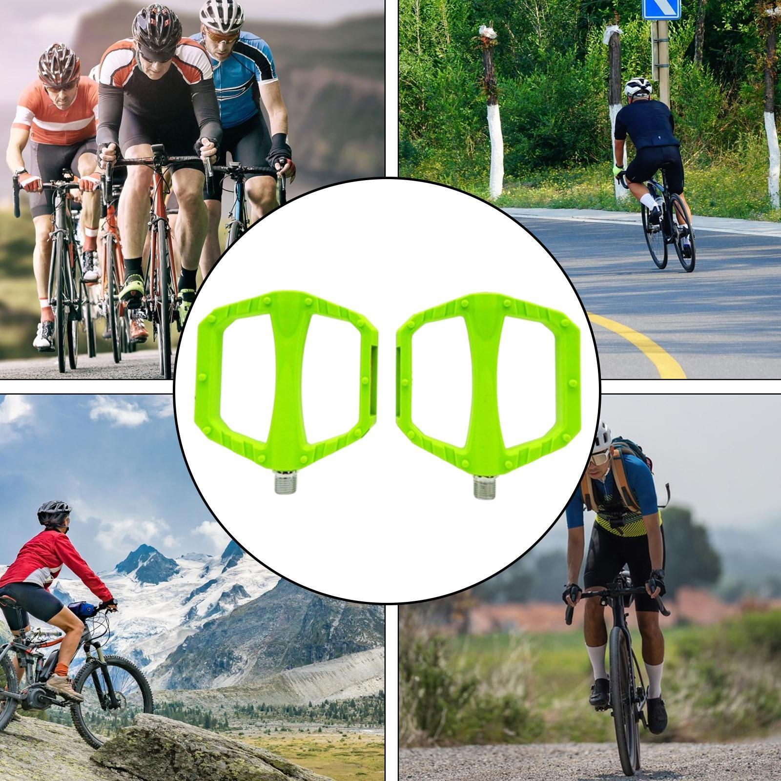 

2 педали для горного велосипеда, платформы, велозапчасти, алюминиевый сплав зелёный