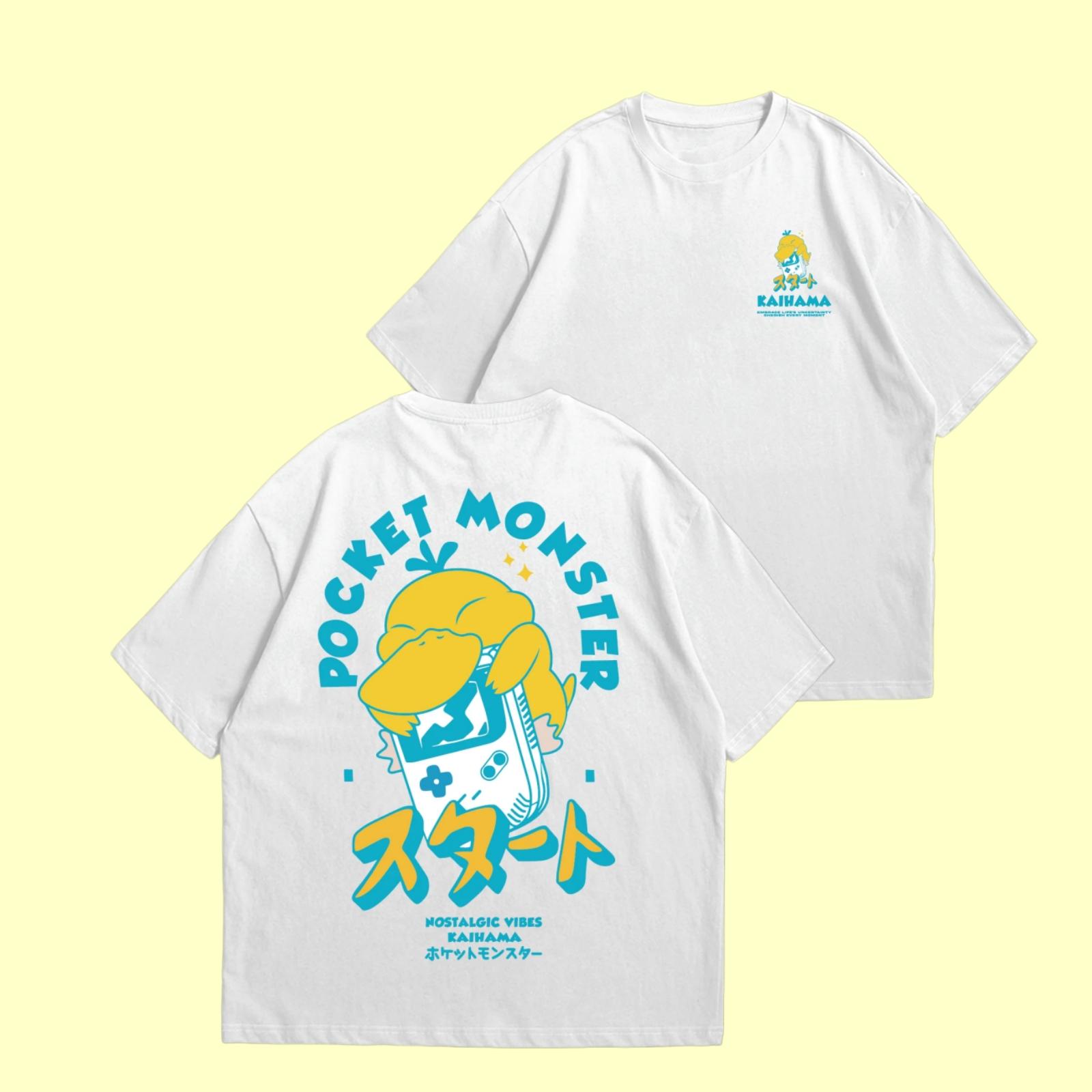 

Anime Pokémon Psyduck Graphic TShirt 100Cotton Oversized unisex Shirt Unisex Short Sleeve ONeck Daily Fashion Y2k Street Style 4XL