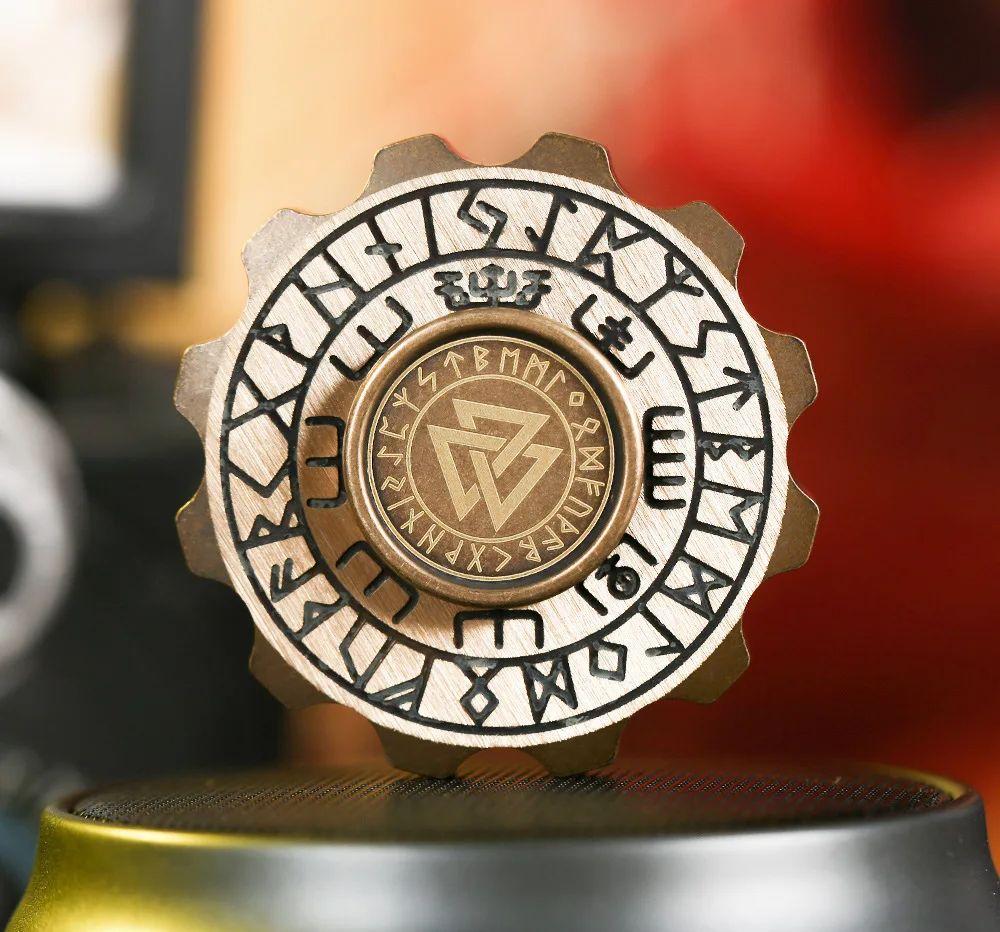 EDC Fingertip Gyroscope Pure Copper Assembled Rotating Finger Adult Stress Relieving Gyroscope Bagua Stress Relieving Toy