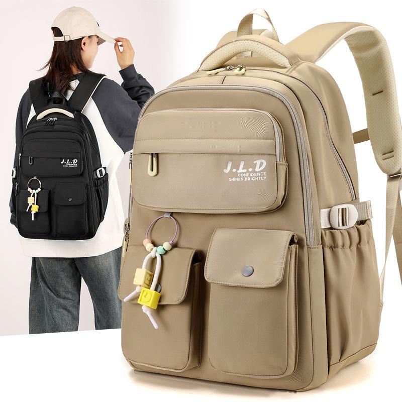 New Student Backpack for Junior High School Students Large Capacity Backpack for Primary School Students Schoolbag for Female Spine Protection
